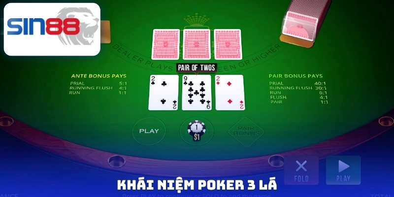 Khái niệm Poker 3 lá